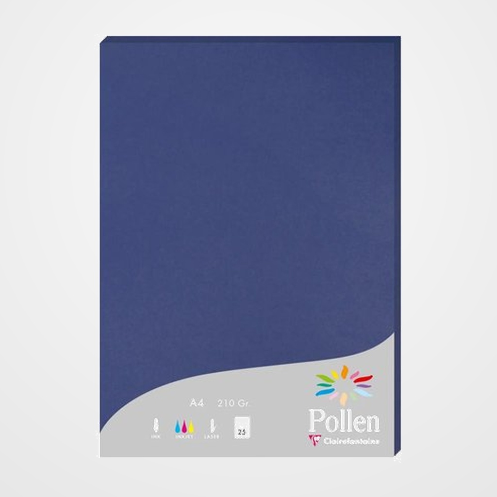 PAPEL CLAIREFONTAINE POLLEN A4 210g 25h AZUL NOCHE