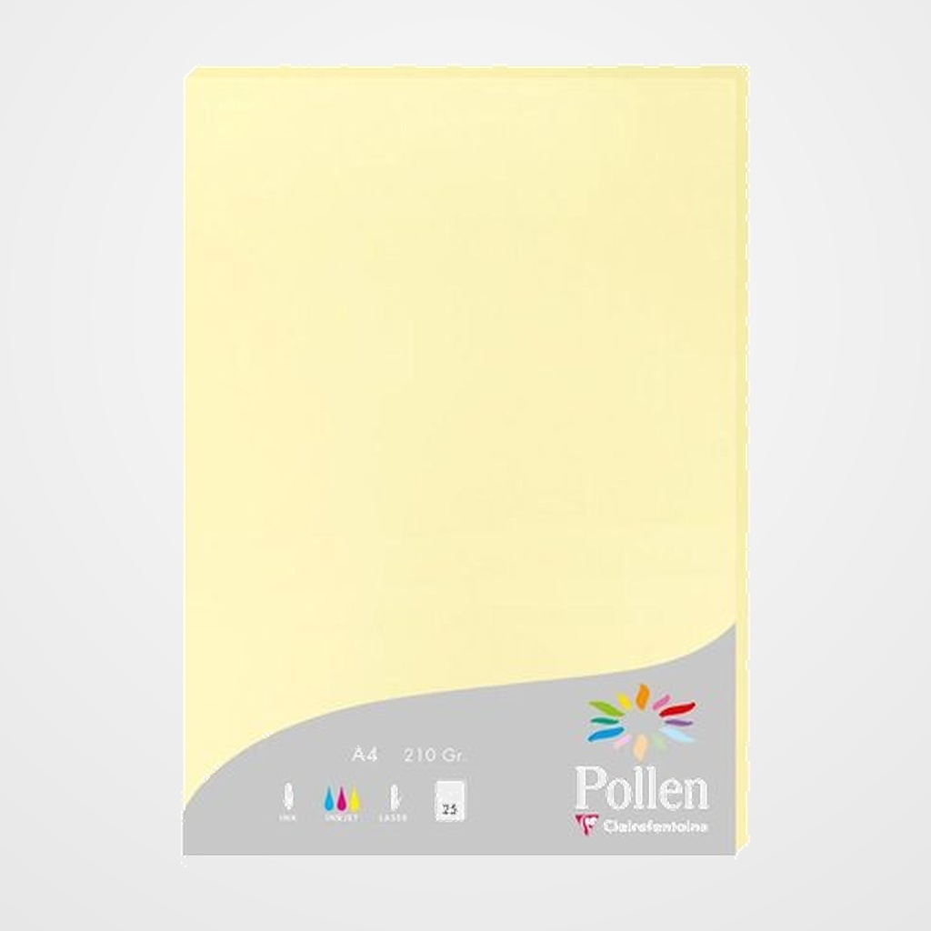 PAPEL CLAIREFONTAINE POLLEN A4 210g 25h CANARIO