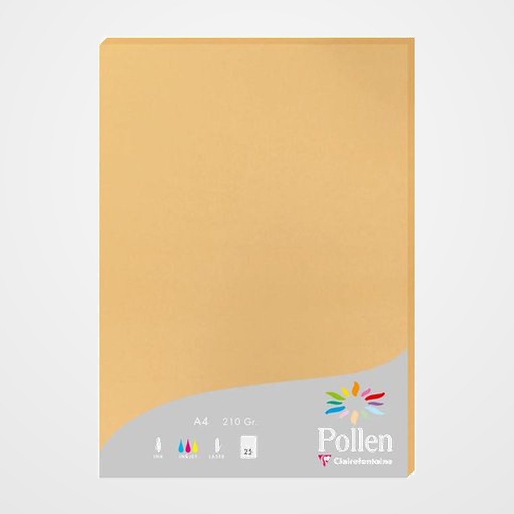 PAPEL CLAIREFONTAINE POLLEN A4 210g 25h CARAMELO