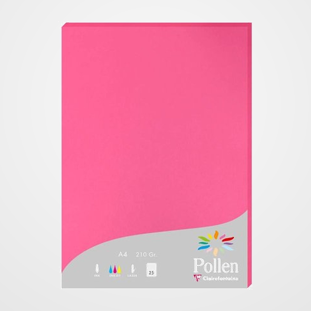 PAPEL CLAIREFONTAINE POLLEN A4 210g 25h FUCSIA