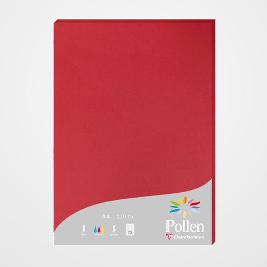 PAPEL CLAIREFONTAINE POLLEN A4 210g 25h GROSELLA