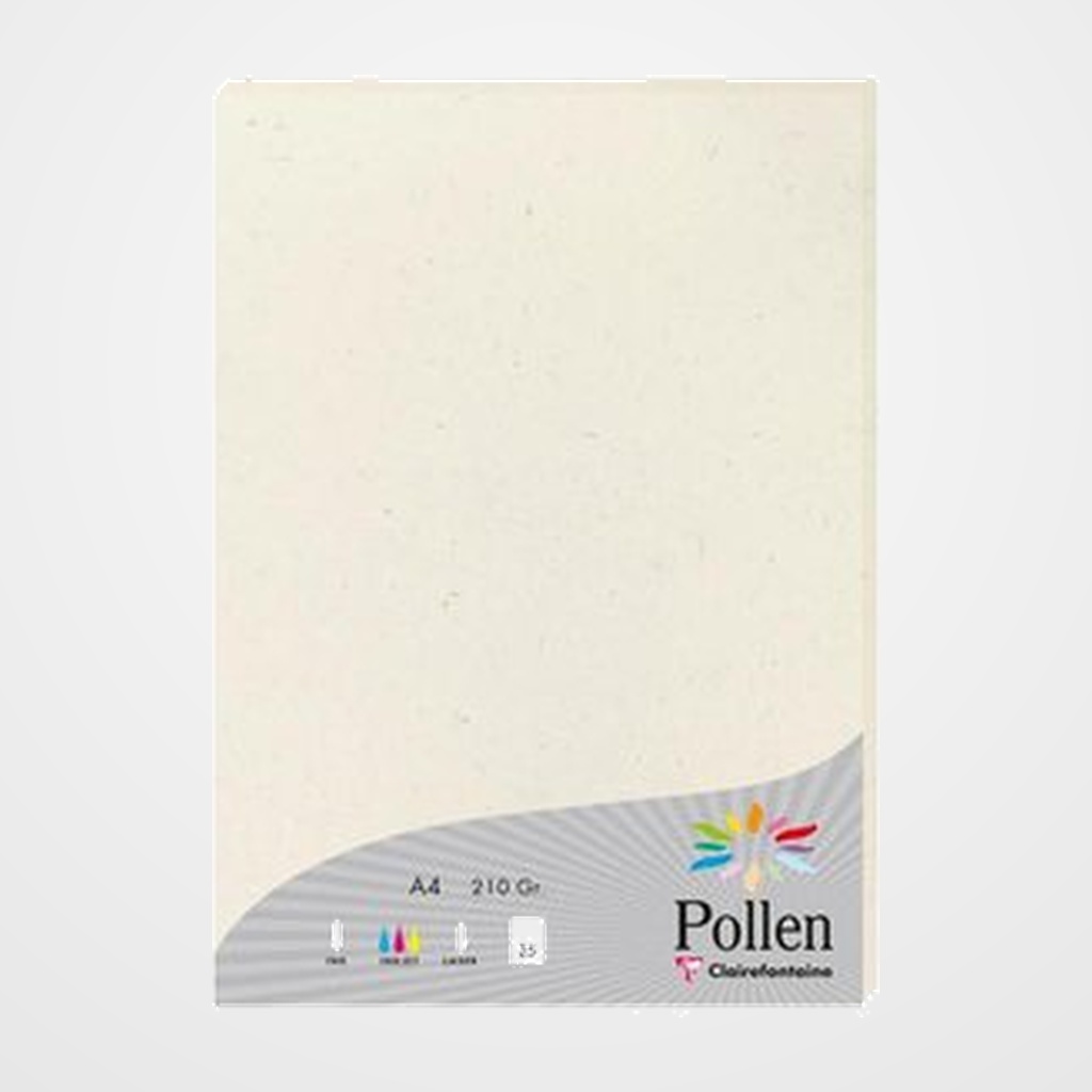PAPEL CLAIREFONTAINE POLLEN A4 210g 25h NATURA RECICLADO