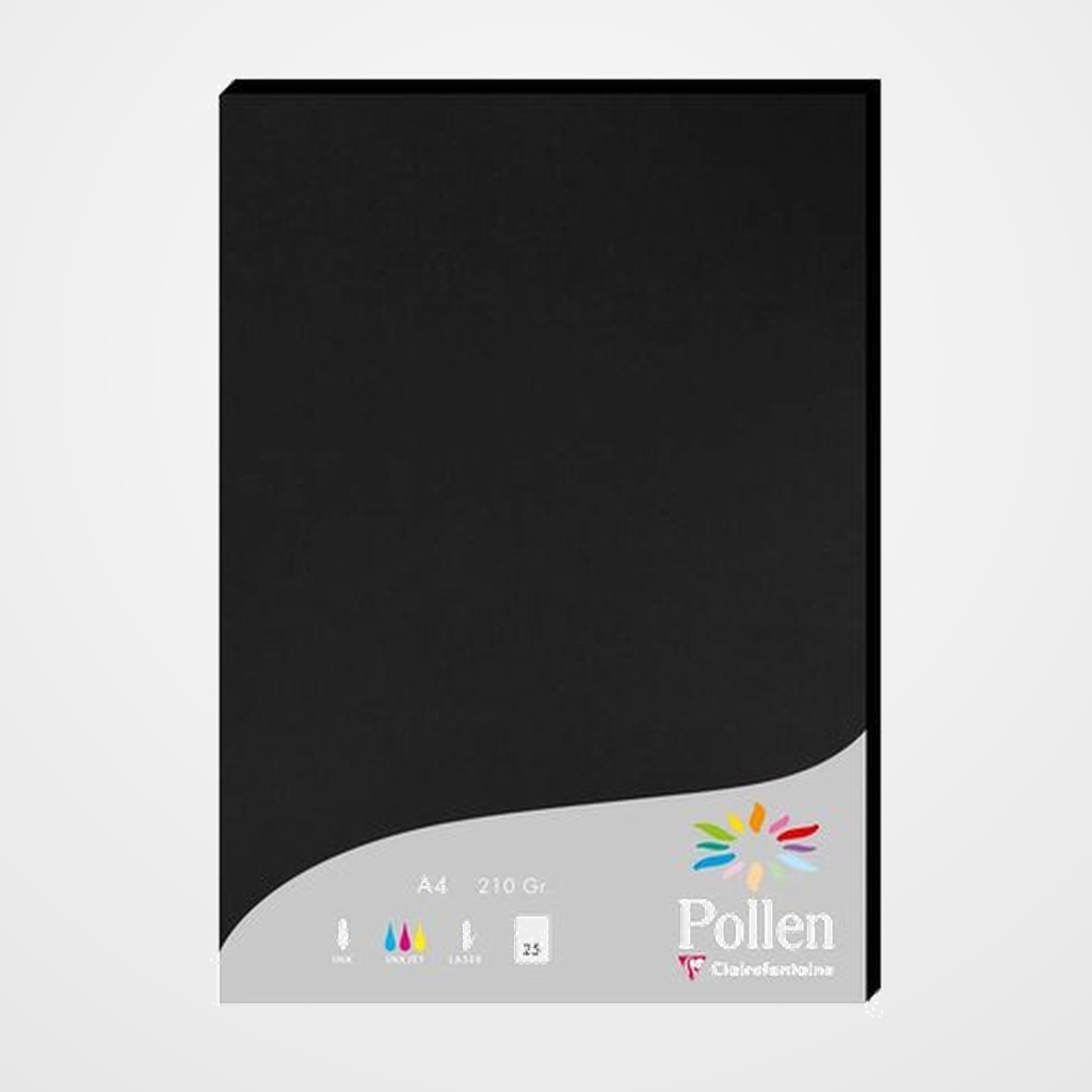 PAPEL CLAIREFONTAINE POLLEN A4 210g 25h NEGRO