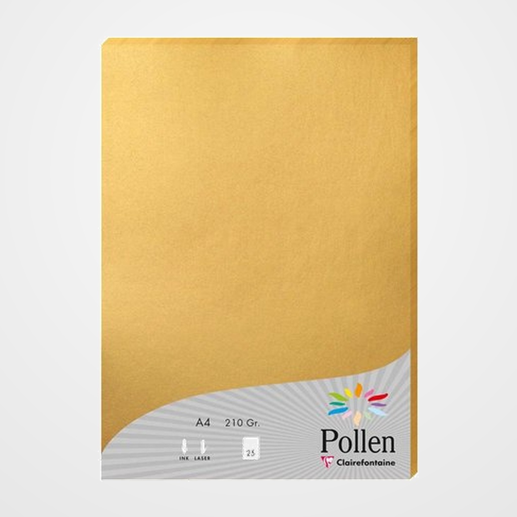 PAPEL CLAIREFONTAINE POLLEN A4 210g 25h ORO