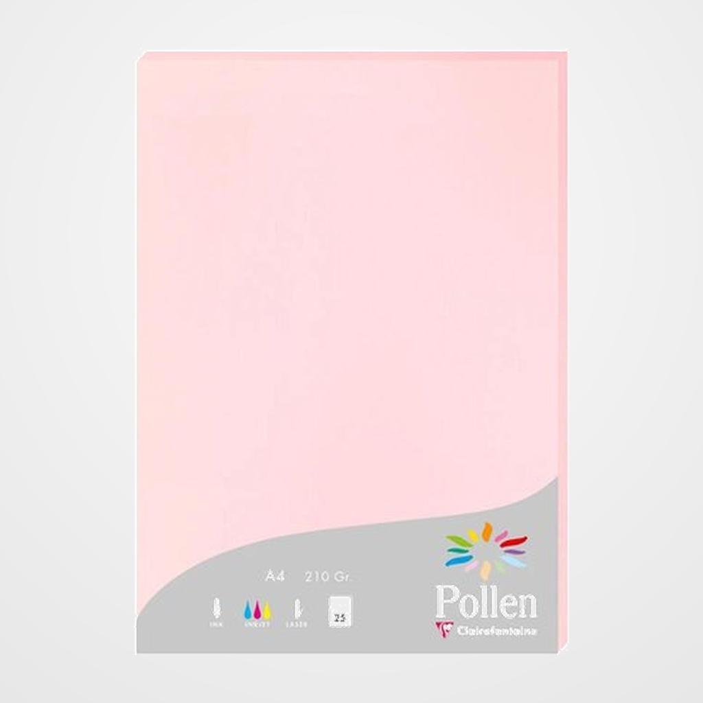 PAPEL CLAIREFONTAINE POLLEN A4 210g 25h ROSA