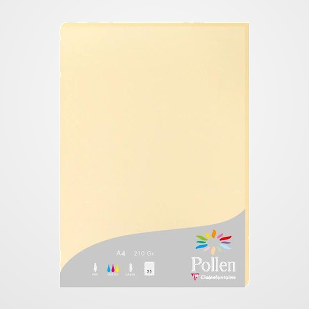 PAPEL CLAIREFONTAINE POLLEN A4 210g 25h VAINILLA