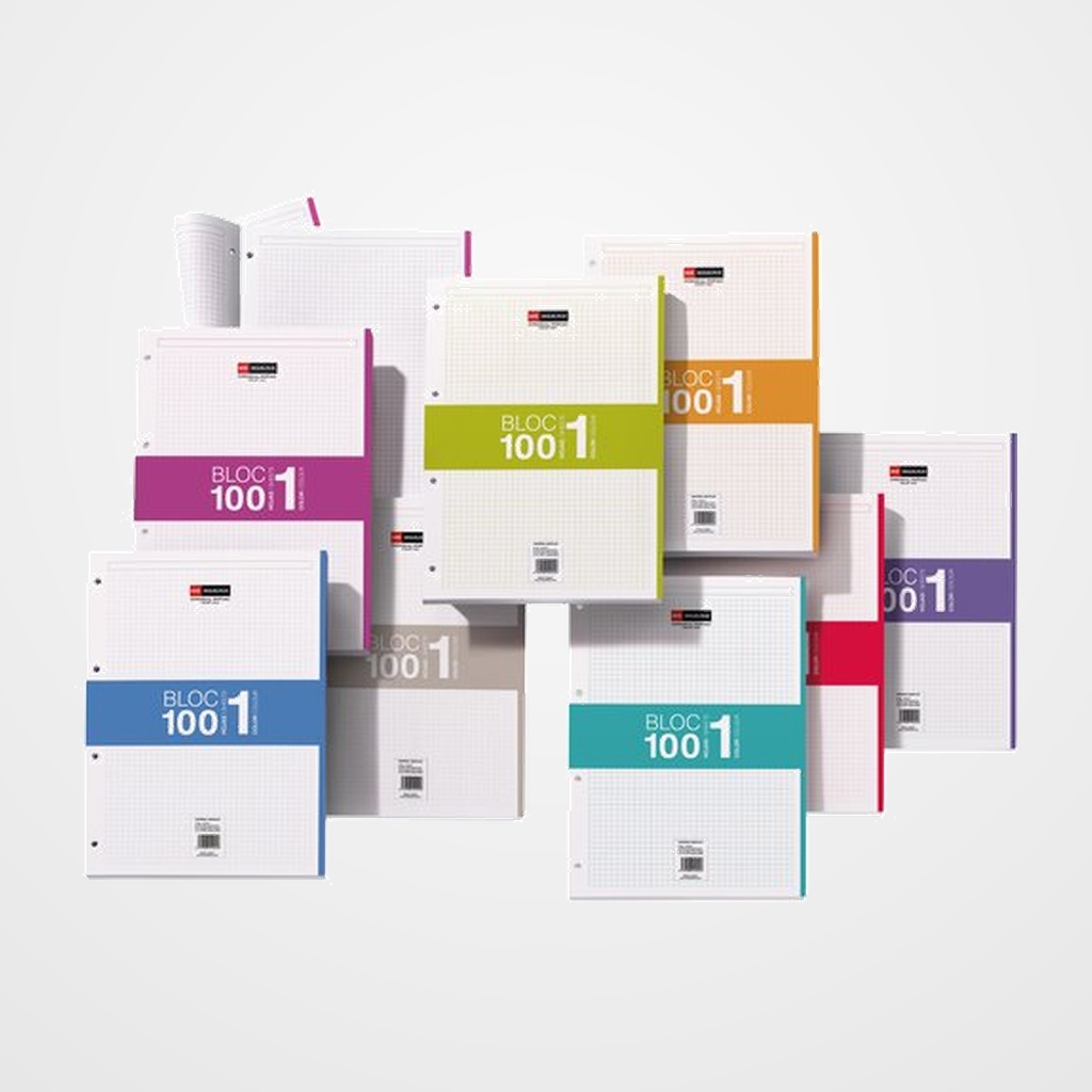 RECAMBIO MIQUELRIUS NOTEBOOK 1 A4 100h 70gr 4 TALADROS CUADRIC.5x5 GRIS