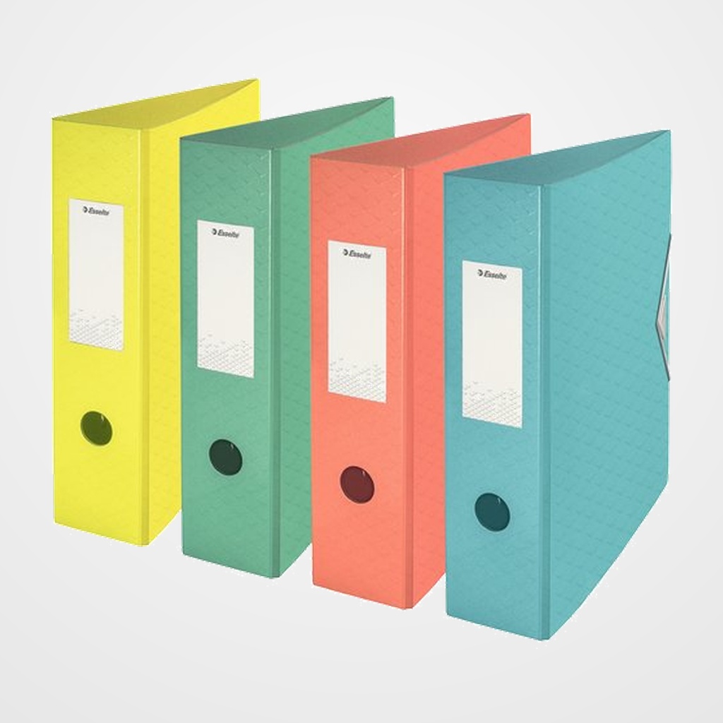 ARCHIVADOR palanca ESSELTE COLOUR BREEZE POLYFOAM FORRADO con RADO A4 75mm COLORES SURTIDOS