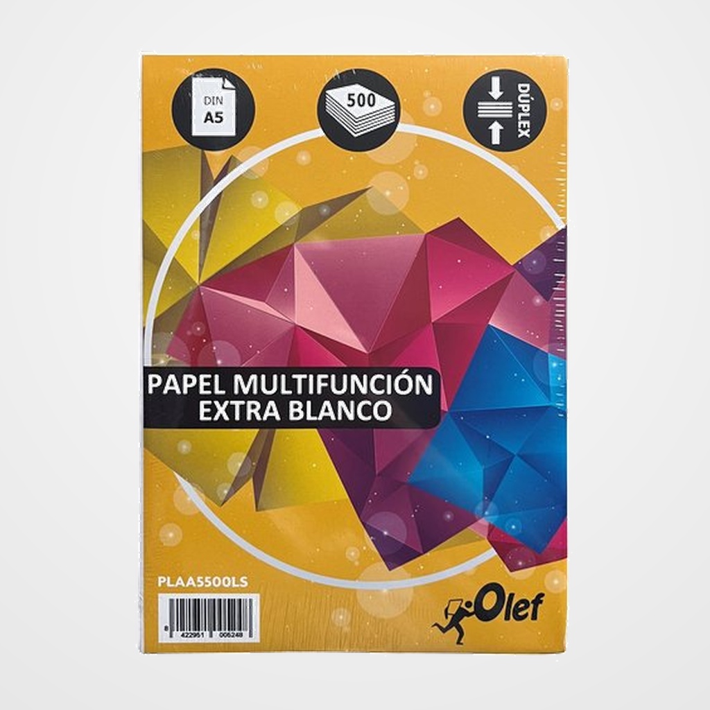 PAPEL A5 OLEF 80g 500h LISO (CUARTILLA)