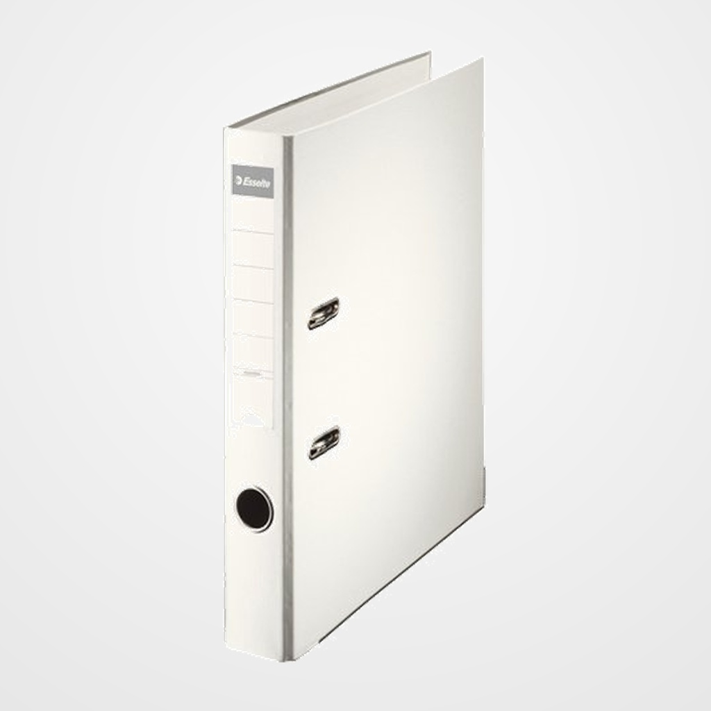 ARCHIVADOR palanca ESSELTE PLASTICO FORRADO con RADO A4 50mm BLANCO