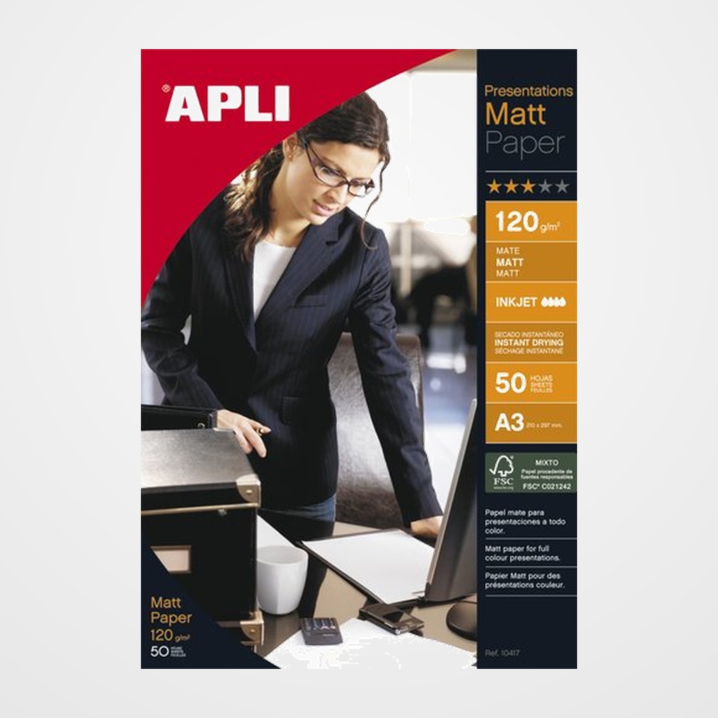 PAPEL A3 APLI MATE 120g 50h  INKJET