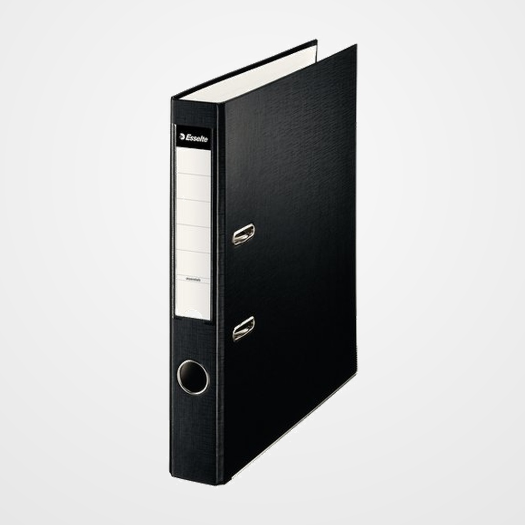ARCHIVADOR palanca ESSELTE PLASTICO FORRADO con RADO A4 50mm NEGRO