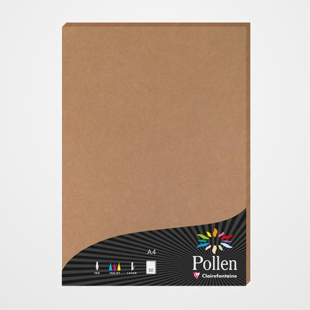 PAPEL CLAIREFONTAINE POLLEN A4 120g 50h KRAFT