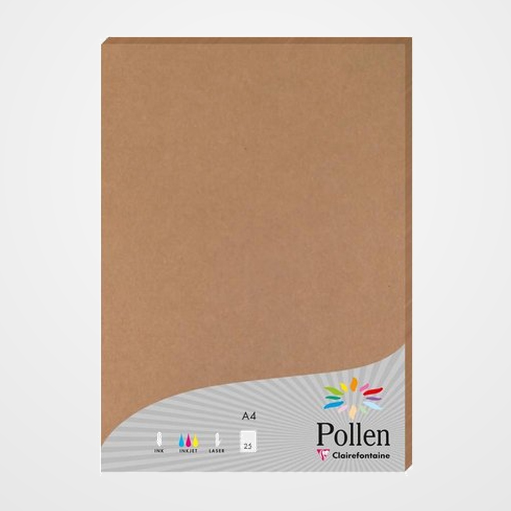 PAPEL CLAIREFONTAINE POLLEN A4 210g 25h KRAFT