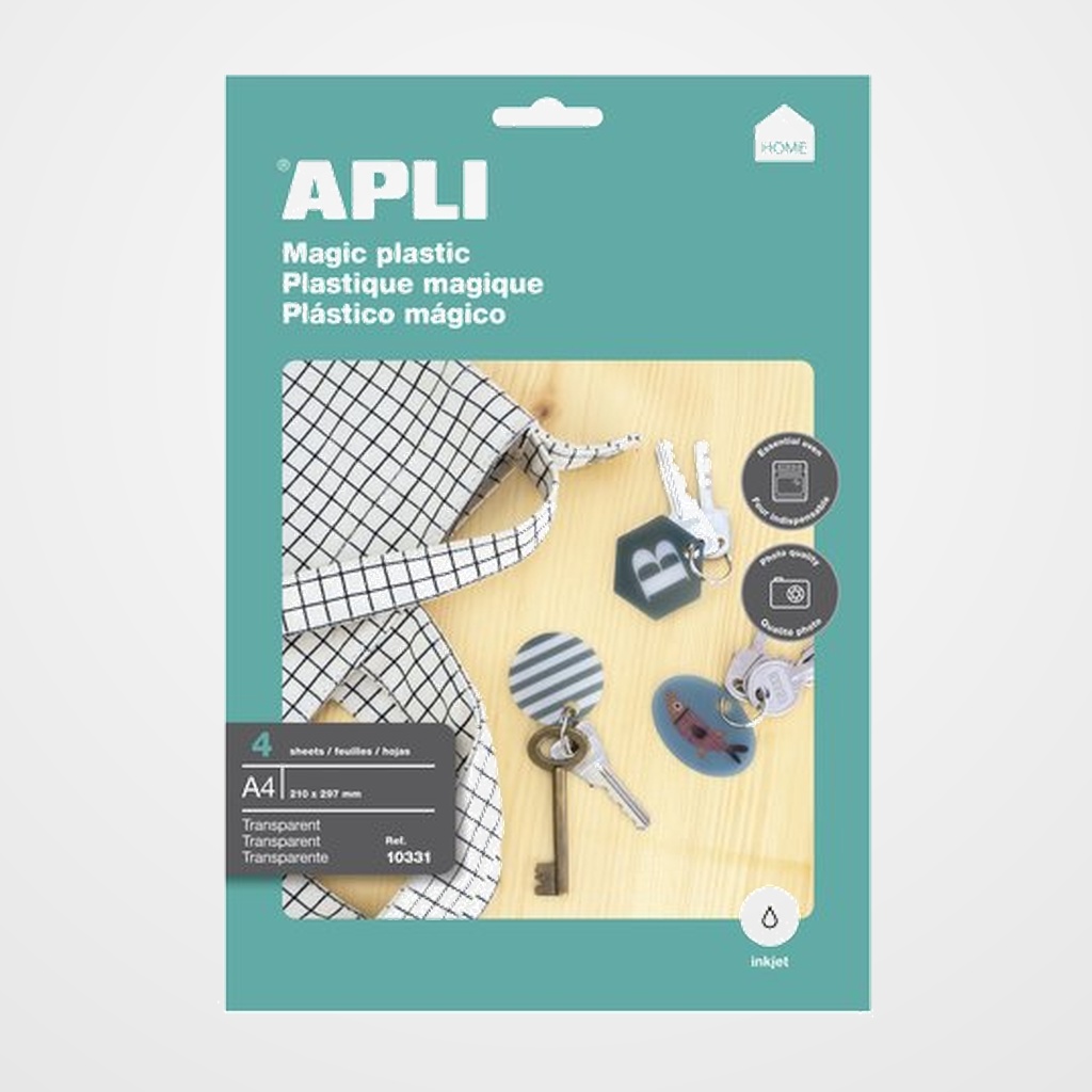 PAPEL INK-JET A4 PLASTICO MAGICO TRANS 4H