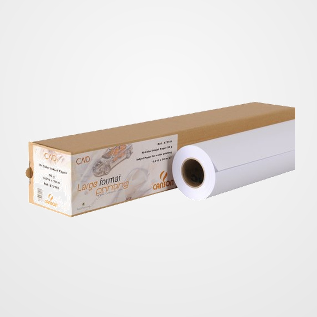 PAPEL PLOTTER CANSON  90g HI COLOR ROLLO 0,610x50 m (24 )