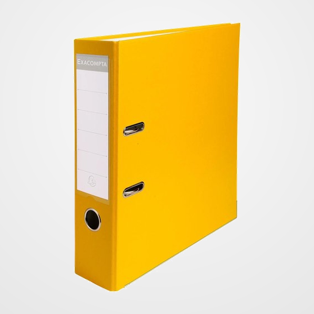ARCHIVADOR palanca EXACOMPTA FORRADO PP RADO A4 80mm AMARILLO