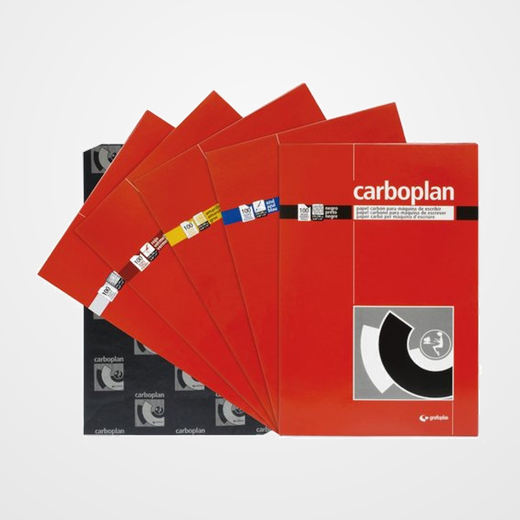 PAPEL CARBON CARBOPLAN Fº caja de 100 ROJO