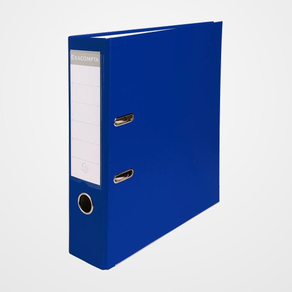 ARCHIVADOR palanca EXACOMPTA FORRADO PP RADO A4 80mm AZUL