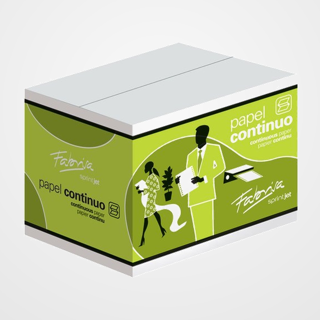PAPEL CONTINUO BLANCO 11 x240 3 HOJAS 2 CEJAS caja de 1000
