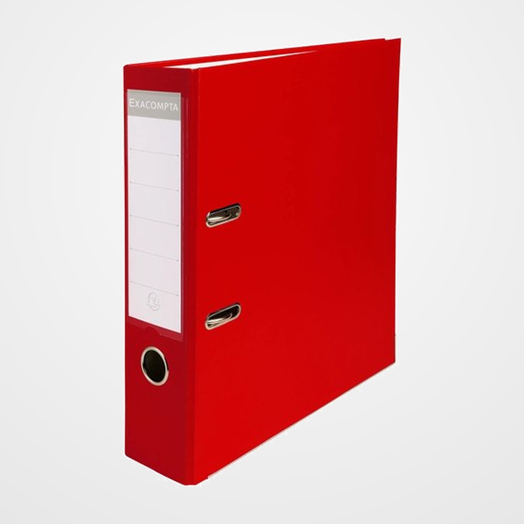 ARCHIVADOR palanca EXACOMPTA FORRADO PP RADO A4 80mm ROJO