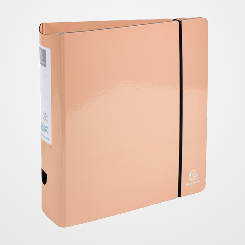 ARCHIVADOR palanca EXACOMPTA PREM TOUCH AQUAREL CARTON FORRADO A4 80mm REDONDO CORAL
