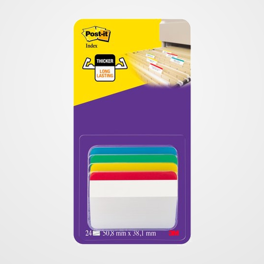 TACO BANDERITA RIGIDA INCLINADA PARA ARCHIVO  BLISTER DE 24