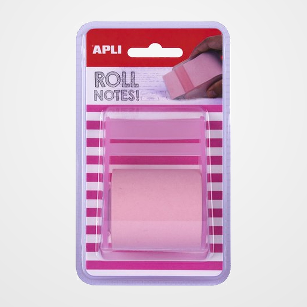 NOTAS ADHESIVAS APLI ROLLO de 8 m X 50 mm ROSA PASTEL