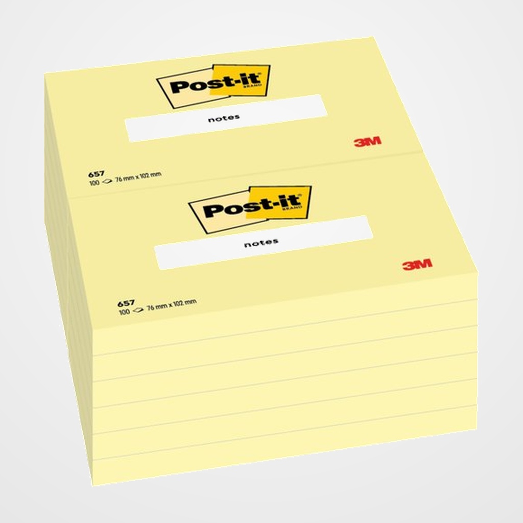 NOTAS ADHESIVAS POST-IT 100h 76x102 (657)