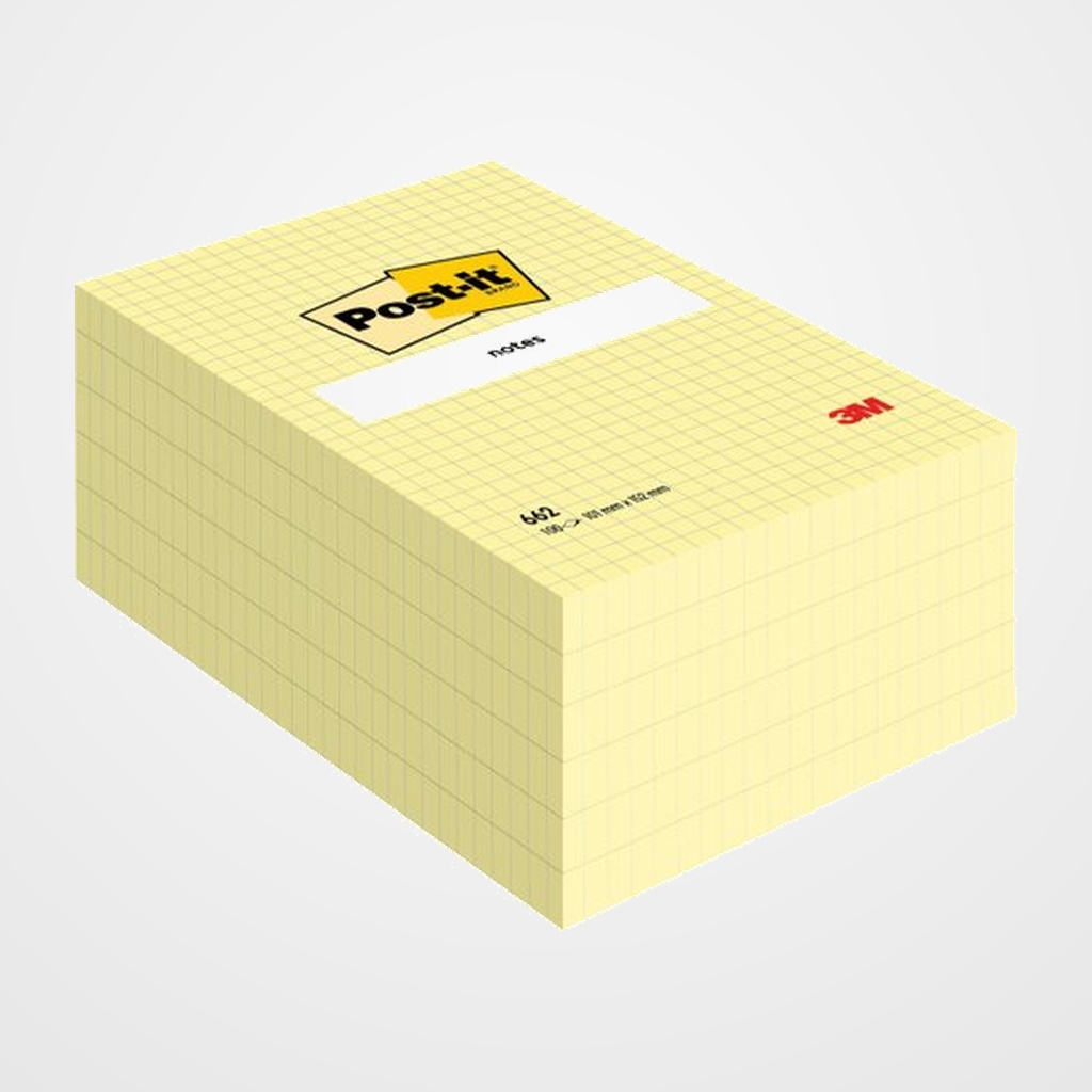 TACO NOTAS POST-IT 662  102X152 CON CUADROS