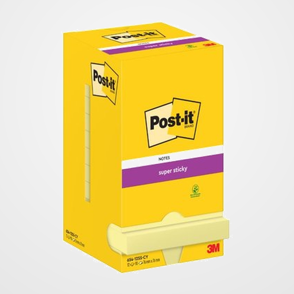 TACO NOTAS POST-IT 654 90hj. 76X76 SUPER STICKY