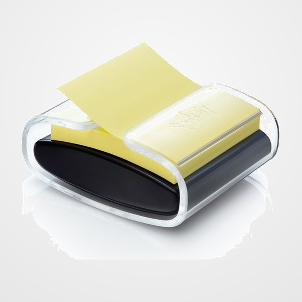 [26901091] DISPENSADOR POST-IT NEGRO PRO + TACO NOTAS SUPER-STICKY Z-NOTAS