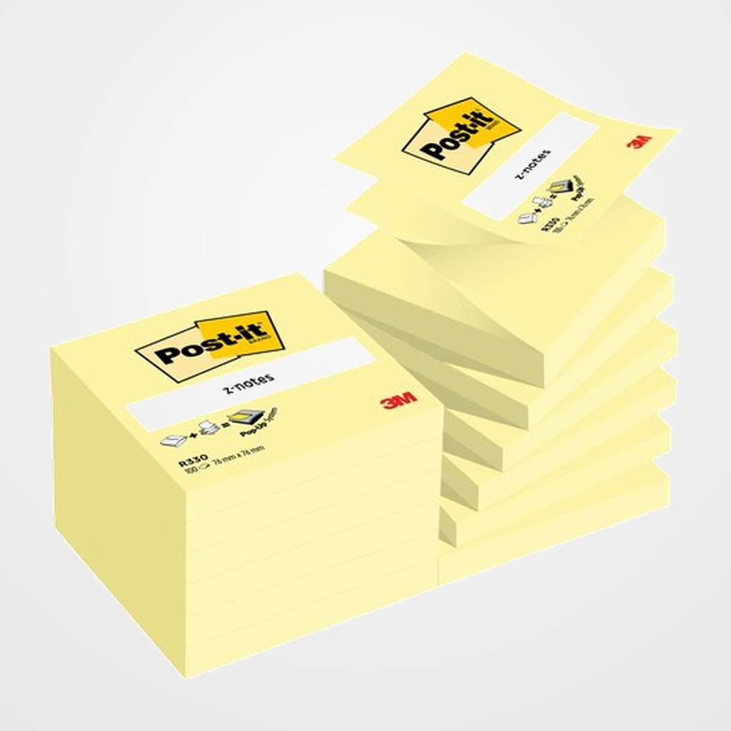 NOTAS ADHESIVAS POST-IT 100h Z NOTES  76x76 (R330)