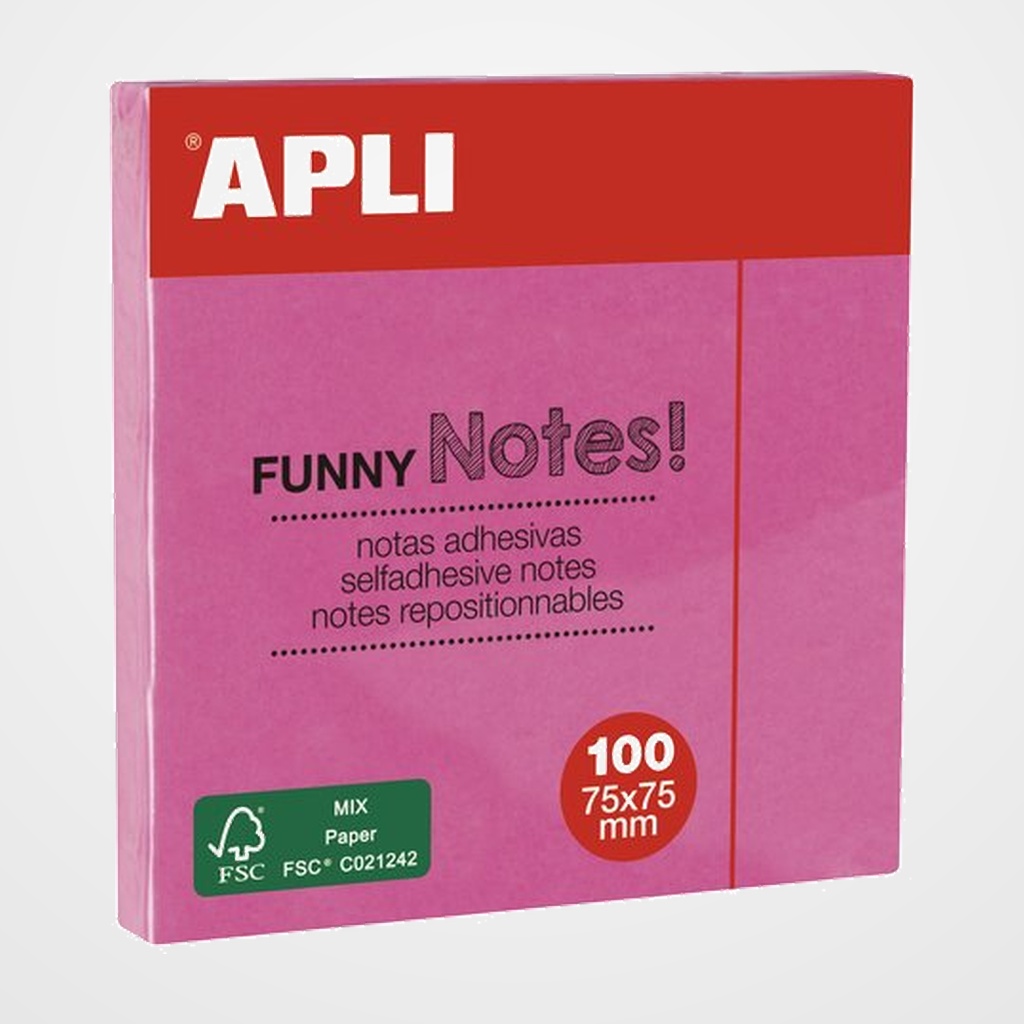 TACO NOTAS APLI 76X76 ROSA NEON