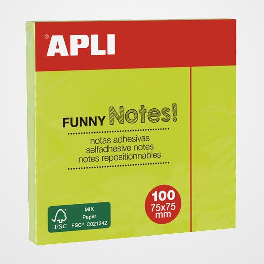 TACO NOTAS APLI 76X76 VERDE NEON