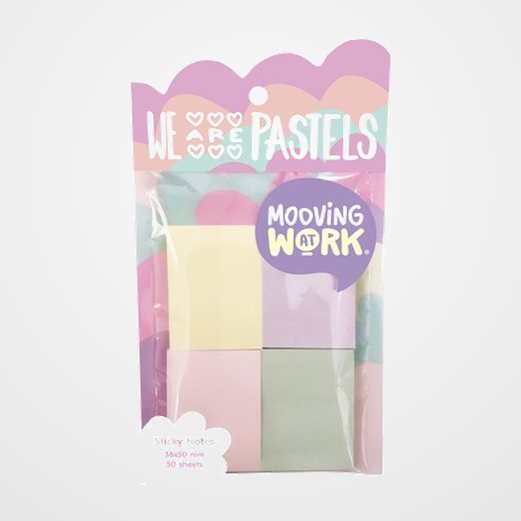 NOTAS ADHESIVAS MOOVING PASTEL 200h 38x50 4 COLORES