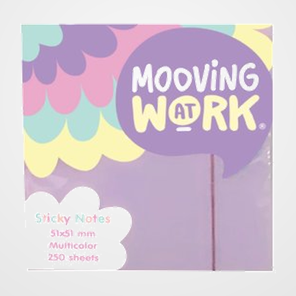 NOTAS ADHESIVAS MOOVING PASTEL 250h 51x51 MULTICOLOR