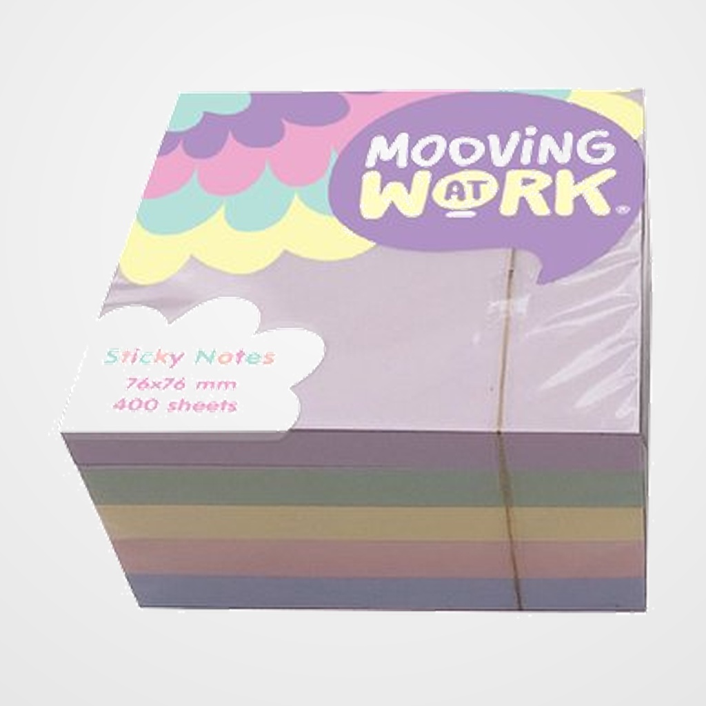NOTAS ADHESIVAS MOOVING PASTEL 400h 76x76 MULTICOLOR