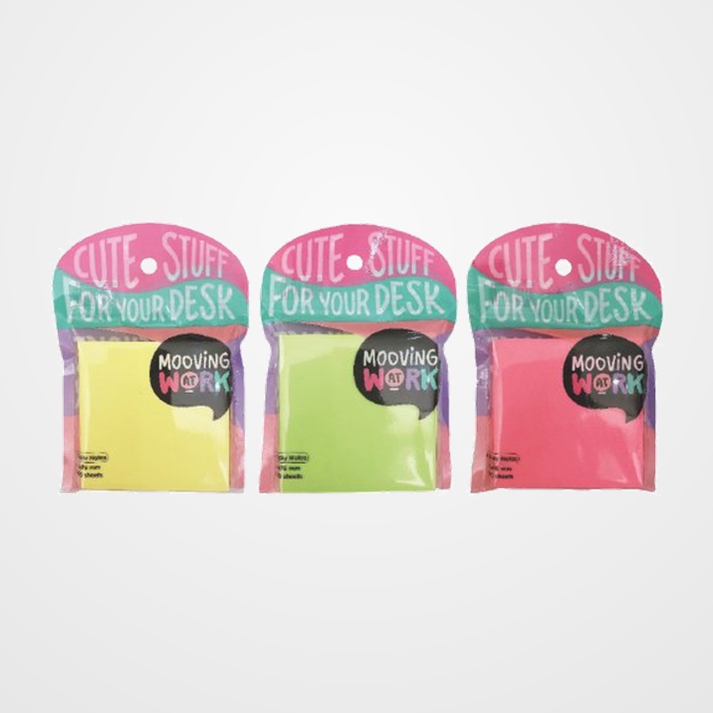 NOTAS ADHESIVAS MOOVING 100h 76x76 3 COLORES SURTIDOS