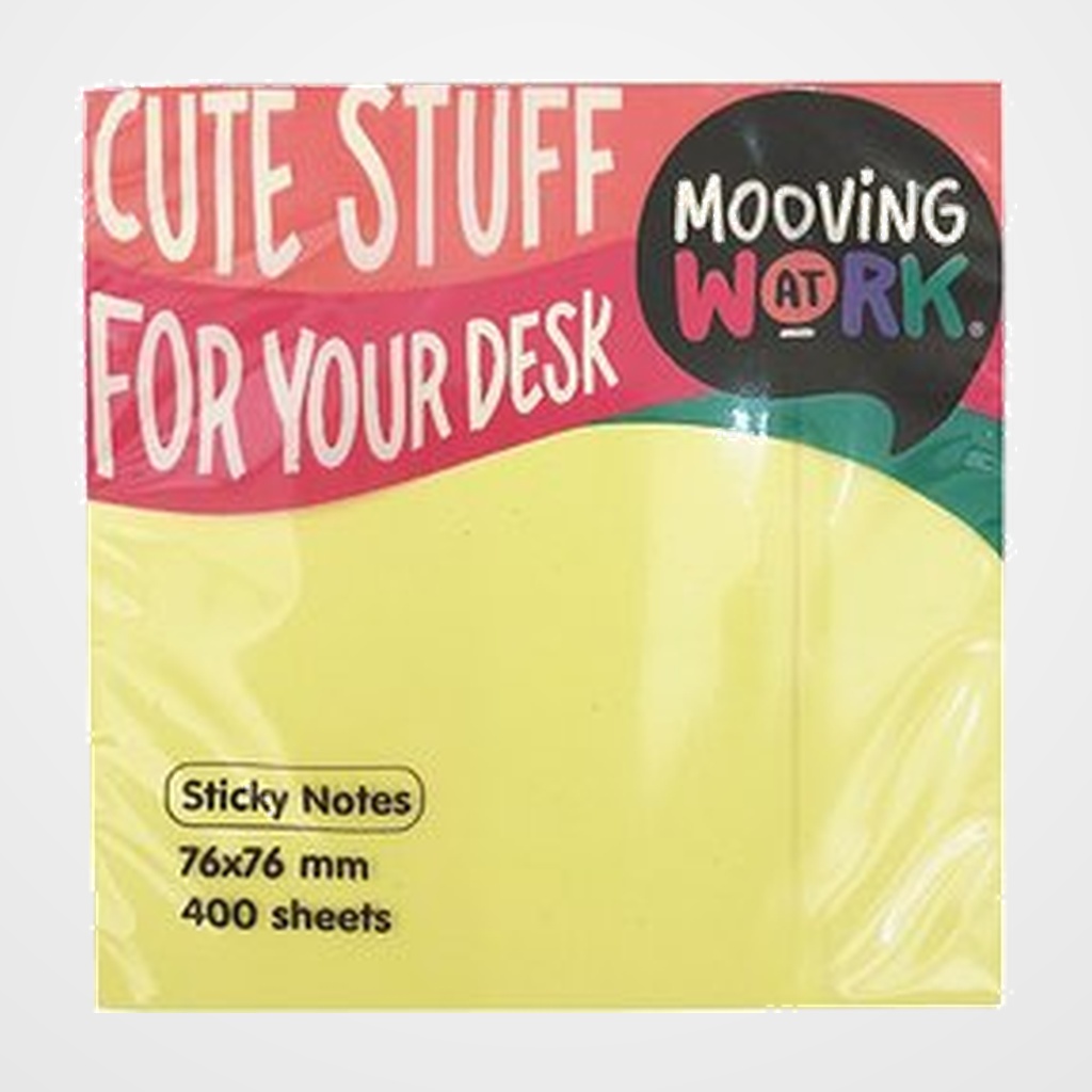 NOTAS ADHESIVAS MOOVING 400h 76x76 MULTICOLOR