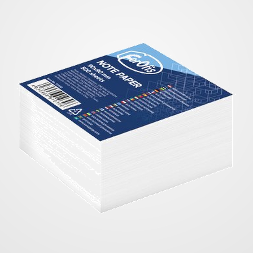 TACO NOTAS FOROFIS ENCOLADO BLANCO 90x90 mm 500 HOJAS