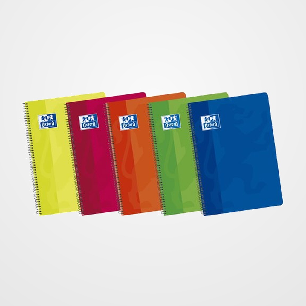 BLOC OXFORD SCHOOL tapa BLANDA Fº 80h CUADRIC.4x4 90g SURTIDO (5 col.)