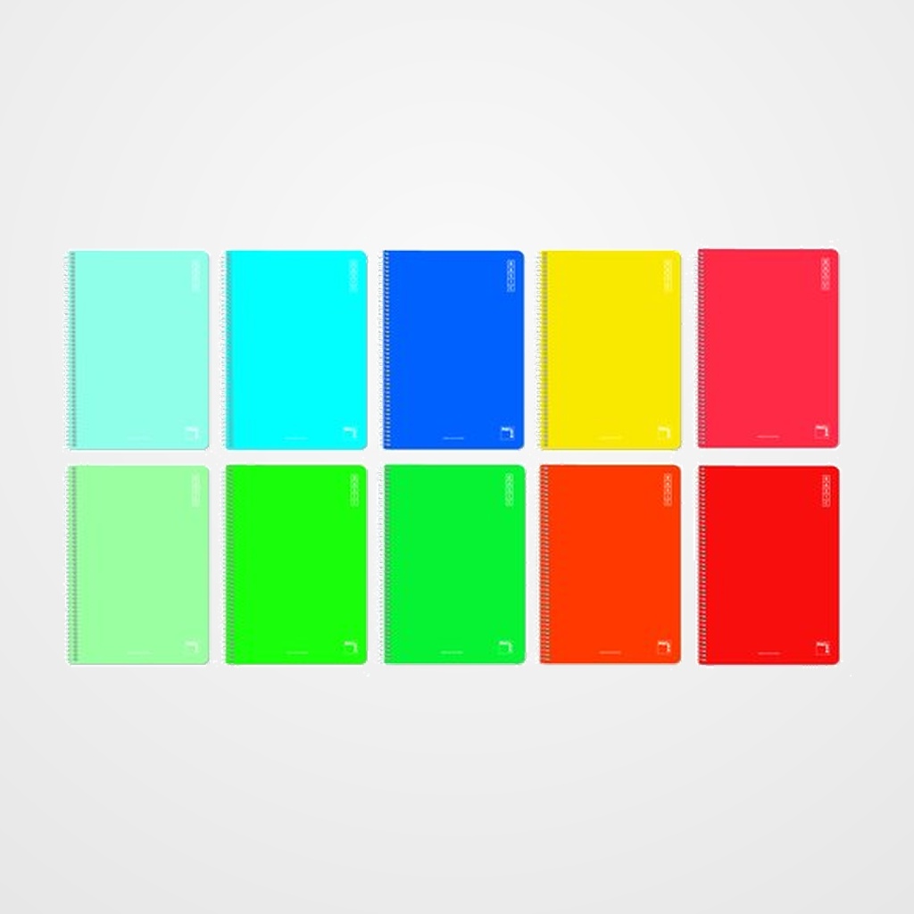 BLOC PACSA BASIC tapa NORMAL Fº 80h CUADRIC.4x4 60g SURTIDO (10 col.)