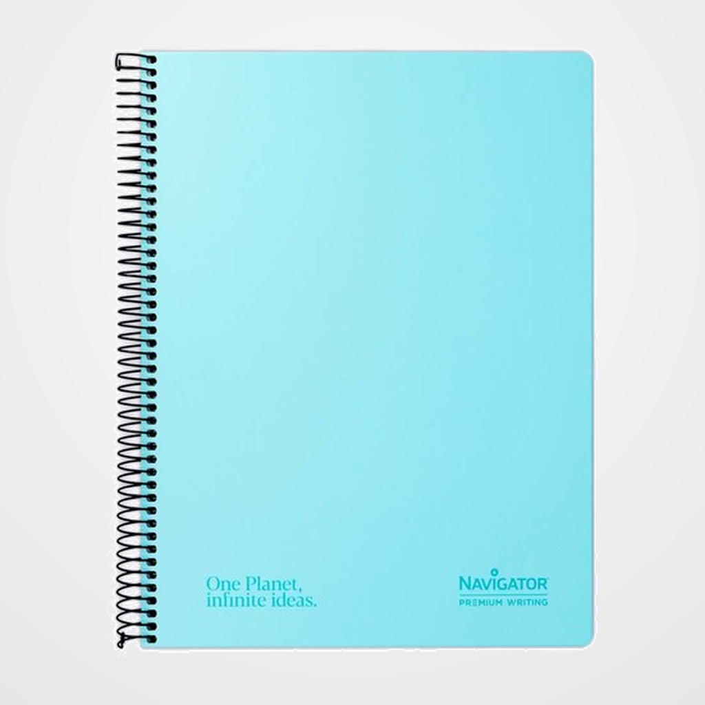 BLOC NAVIGATOR tapa EXTRA A4 80h CUADRIC.4x4 80g PASTEL AZUL