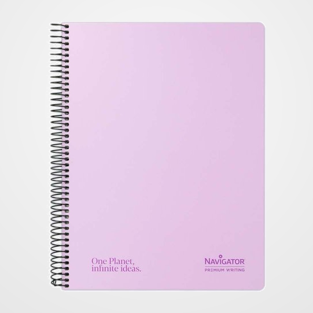 BLOC NAVIGATOR tapa EXTRA A4 80h CUADRIC.4x4 80g PASTEL LAVANDA