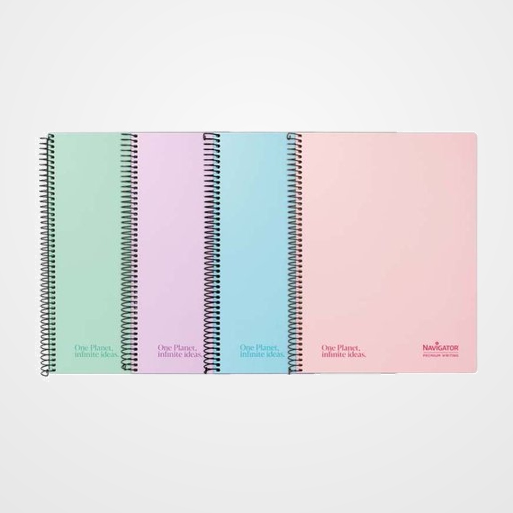 BLOC NAVIGATOR tapa EXTRA A4 80h CUADRIC.4x4 80g PASTEL SURTIDO (4 col.)