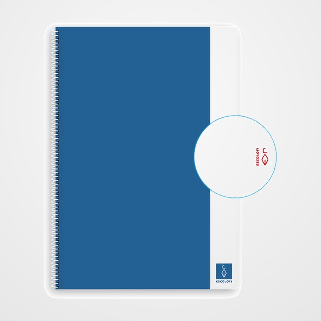 BLOC ESCOLOFI BASIC tapa DURA A4 80h LISO 80g AZUL