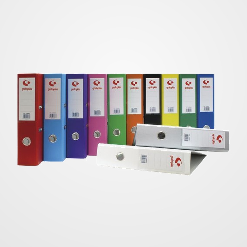 [11601496] ARCHIVADOR palanca GRAFOPLAS GRAFCOLOR 2,5mm con RADO A4 75mm GRIS