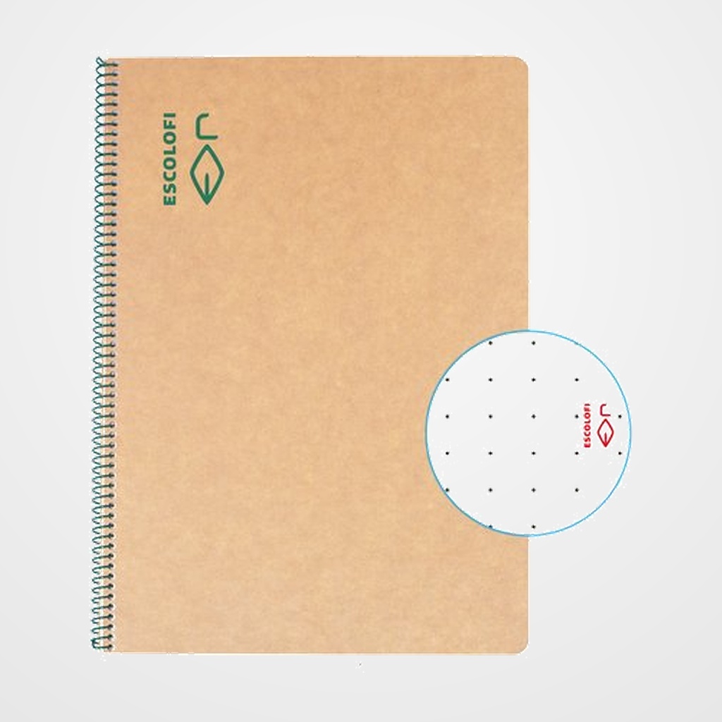 BLOC ESCOLOFI tapa DURA A4 100h DOTS 80g ECOLOGICO