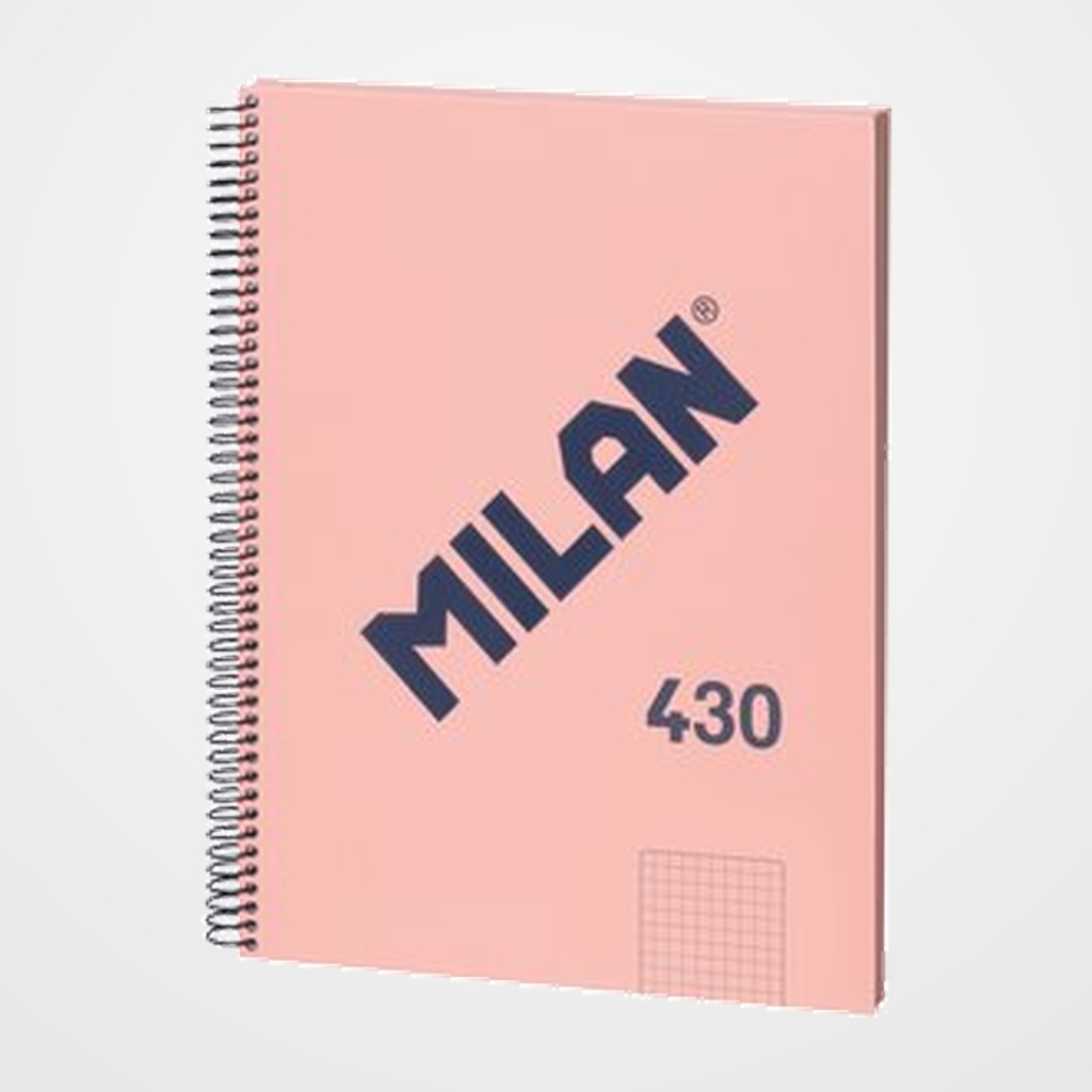 BLOC MILAN 430 since 1918 tapa EXTRA A4 80h CUADRIC.5x5 95g ROSA